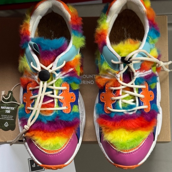 Naturino/Flower Mountain Colorful Furry Sneakers - Picture 5 of 12